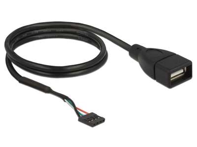 DeLOCK 85671 USB-kabel 0,6 m Sort