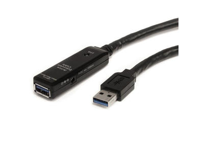 StarTech.com USB3AAEXT5M USB-kabel USB 3.2 Gen 1 (3.1 Gen 1) 5 m USB A Sort