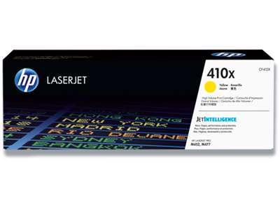 Toner, 410X, Yellow-gul, 5.000 sider, HP CF412X