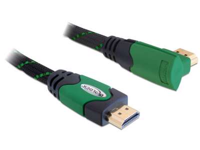 DeLOCK 2m High Speed HDMI 1.4 HDMI-kabel HDMI Type A (Standard) Sort, Grøn