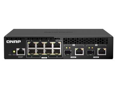 QNAP QSW-M2108R-2C netværksswitch Administreret L2 2.5G Ethernet (100/1000/2500) Strøm over Ethernet (PoE) Sort