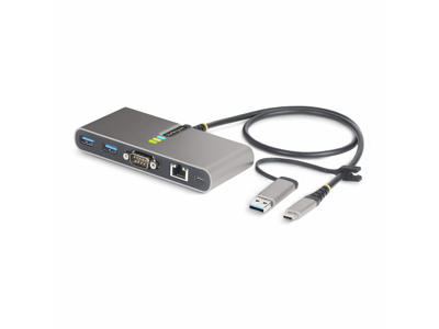 StarTech.com 5G2A1SGBB-USB-C-HUB dockingstation Ledningsført USB 3.2 Gen 1 (3.1 Gen 1) Type-C Grå