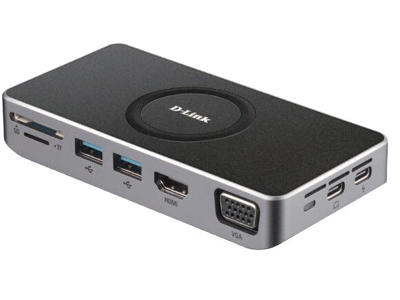 D-Link DUB-M820 interface hub USB Type-C 5000 Mbit/s Sort, Metallic