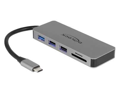 DeLOCK 87743 dockingstation USB 3.2 Gen 1 (3.1 Gen 1) Type-C Grå