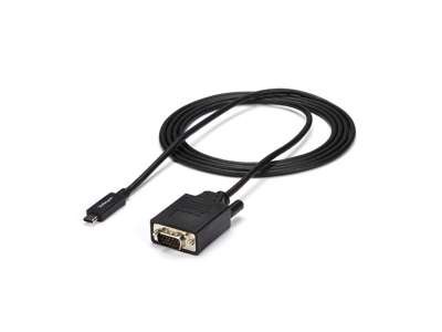 StarTech.com CDP2VGAMM2MB videokabel adapter 2 m USB Type-C VGA (D-Sub) Sort