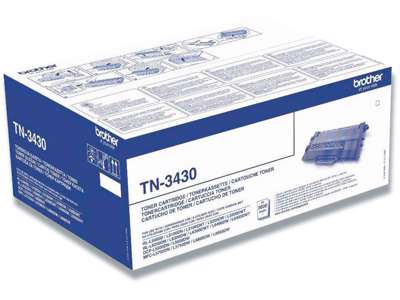 Toner, TN3430, Black-sort, 3.000 sider, Brother 