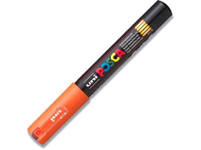 Paint marker, 0.7 mm, Orange, Ekstra-fin spids, uni Posca PC-1M