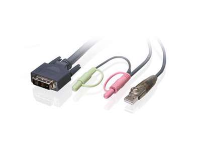 iogear G2L7D02U KVM-kabel Sort 1,8 m