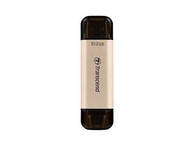 Transcend JetFlash 930C USB-nøgle 512 GB USB Type-A / USB Type-C 3.2 Gen 1 (3.1 Gen 1) Guld