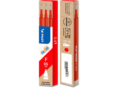 Rollerball gelpen refill, 0.5 mm, 0.25 mm, Rød, Pilot FriXion BLS-FR5-S3-R