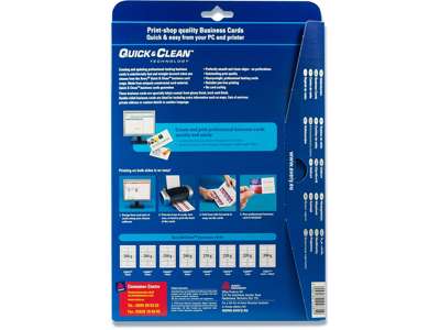 Visitkort, 85x54 mm, 240 g/m², 80 stk, Avery Quick&Clean Premium Glossy