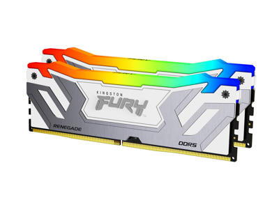 Kingston Technology FURY 48 GB 8400 MT/s DDR5 CL40 CUDIMM (sæt med 2) Renegade RGB, hvid XMP