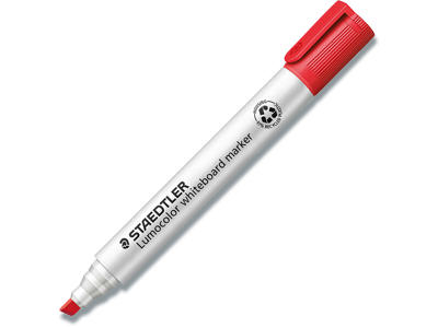 Whiteboard marker, Skrå spids, Rød, 2-5 mm, Staedtler Lumocolor 351