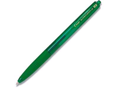 Kuglepen, 1.0 mm, 0.27 mm, Grøn, Pilot Super Grip G Medium BPGG-8R-M-G