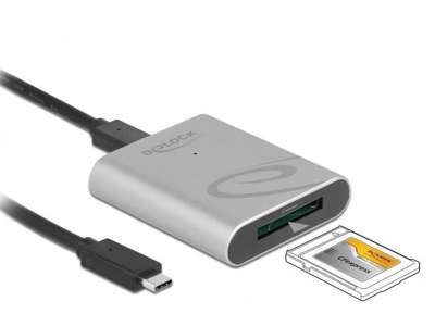 DeLOCK 91751 kortlæser USB 3.2 Gen 1 (3.1 Gen 1) Type-C Sølv