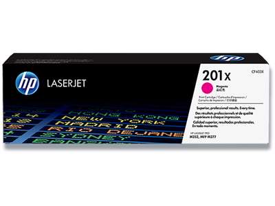 Toner, 201X, Magenta-rød, 2.300 sider, HP CF403X