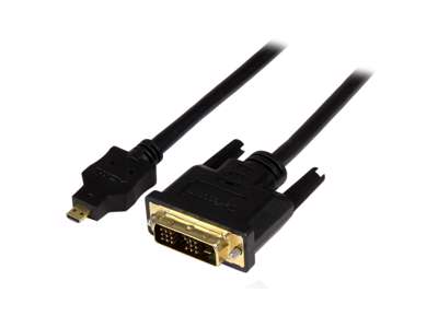 StarTech.com HDDDVIMM1M videokabel adapter 1 m Micro-HDMI DVI-D Sort