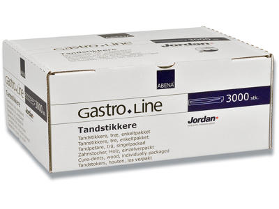 Tandstikker, Enkeltindpakket, Birketræ, 5 cm, 3.000 stk, Gastro-Line Jordan