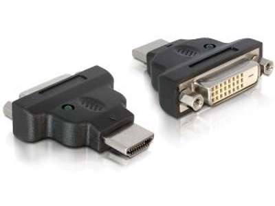 DeLOCK Adapter HDMI / DVI HDMI M DVI 25-pin FM Sort