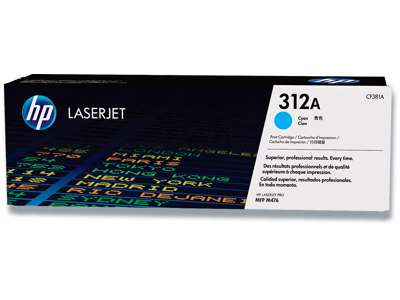 Toner, 312A, Cyan-blå, 2.700 sider, HP CF381A