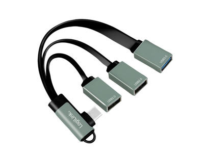 LogiLink UA0361 interface hub USB 3.2 Gen 1 (3.1 Gen 1) Type-C 5000 Mbit/s Sølv