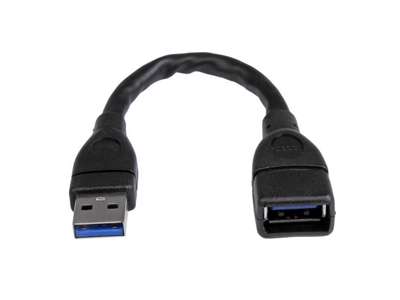 StarTech.com USB3EXT6INBK USB-kabel USB 3.2 Gen 1 (3.1 Gen 1) 0,152 m USB A Sort