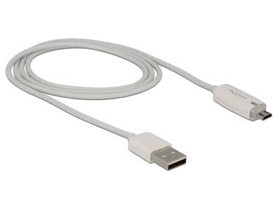 DeLOCK 1m USB 2.0 USB-kabel USB A Micro-USB B Hvid