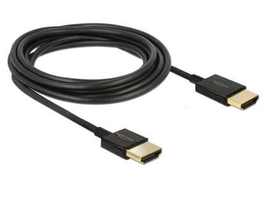 DeLOCK 85117 HDMI-kabel 0,25 m HDMI Type A (Standard) Sort