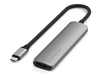 Satechi ST-P4SM interface hub USB Type-C 10000 Mbit/s Grå