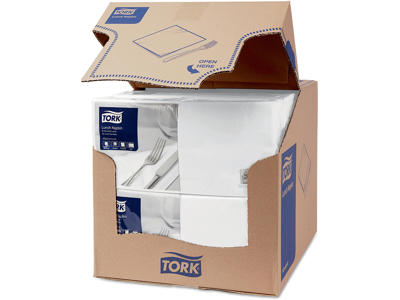 Servietter, 2 lag, Hvid, 33x33 cm, 2000 stk, Tork Advanced