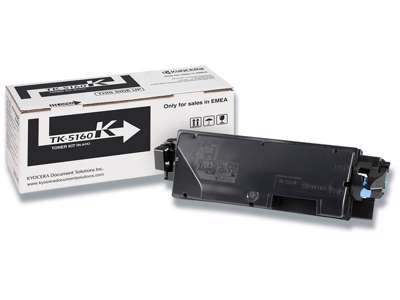 Toner, TK-5160K, Black-sort, 16.000 sider, Kyocera 