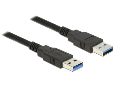 DeLOCK 85061 USB-kabel USB 3.2 Gen 1 (3.1 Gen 1) 1,5 m USB A Sort