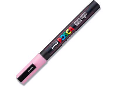 Paint marker, 0.9-1.3 mm, Lys pink, Rund spids, uni Posca PC-3M