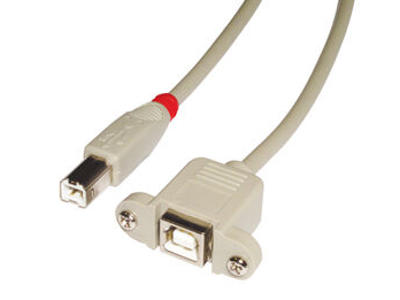 Lindy 31800 USB-kabel 0,5 m USB B Grå