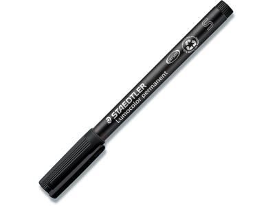 Marker, Spids spids, 0.4 mm, Sort, Staedtler Lumocolor 313 S