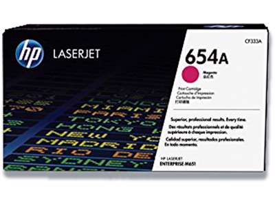 Toner, 654X, Magenta-rød, 15.000 sider, HP CF333A