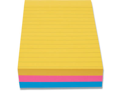 Memonotes, 101x152 mm, Assorteret Rio de Janeiro, 3 blokke, Post-it Super Sticky Linjeret