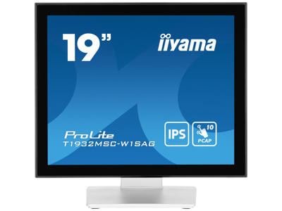 iiyama ProLite T1932MSC-W1SAG computerskærm 48,3 cm (19") 1280 x 1024 pixel Fuld HD LED Berøringsskærm Bordplade Hvid