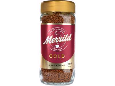 Kaffe, Instant, 200 g, 1 glas, Merrild Gold 