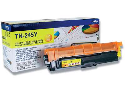 Toner, TN245Y, Yellow-gul, 2.200 sider, Brother 