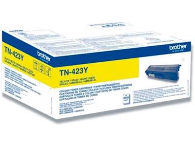 Toner, TN423Y, Yellow-gul, 4.000 sider, Brother 