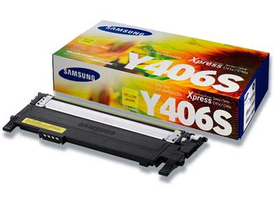 Toner, CLT-Y406S, Yellow-gul, 1.000 sider, Samsung 406S