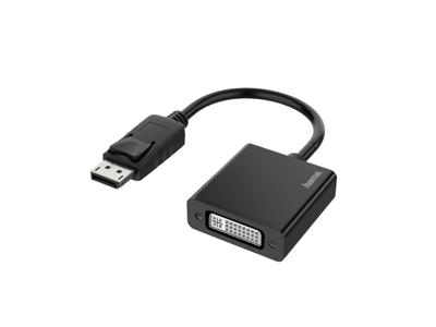 Hama 00200336 videokabel adapter DisplayPort DVI-I Sort