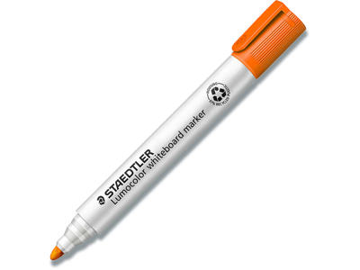 Whiteboard marker, Rund spids, Orange, 2 mm, Staedtler Lumocolor 351