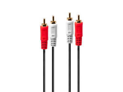 Lindy 35664 lydkabel 10 m 2 x RCA Rød, Hvid