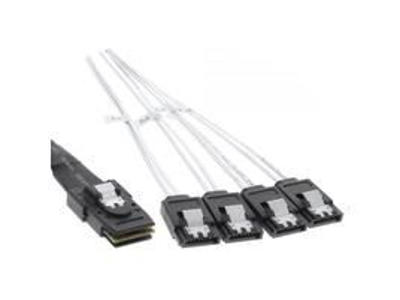 Microconnect SFF8087/4XSATA1 Serial Attached SCSI (SAS)-kabel 1 m Hvid