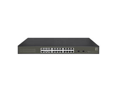 LevelOne GES-2126 netværksswitch Administreret L2 Gigabit Ethernet (10/100/1000) Sort