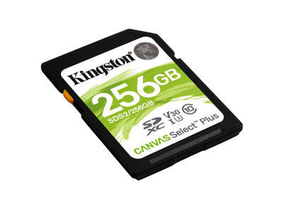 Kingston Technology 256 GB SDXC Canvas Select Plus 100R C10 UHS-I U3 V30