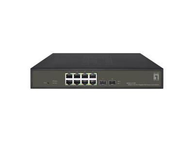 LevelOne GES-2110P netværksswitch Administreret L2 Gigabit Ethernet (10/100/1000) Strøm over Ethernet (PoE) Sort