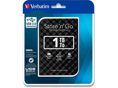 HDD, 2.5'', USB 3.0, 1 TB, Verbatim Store 'N' Go 